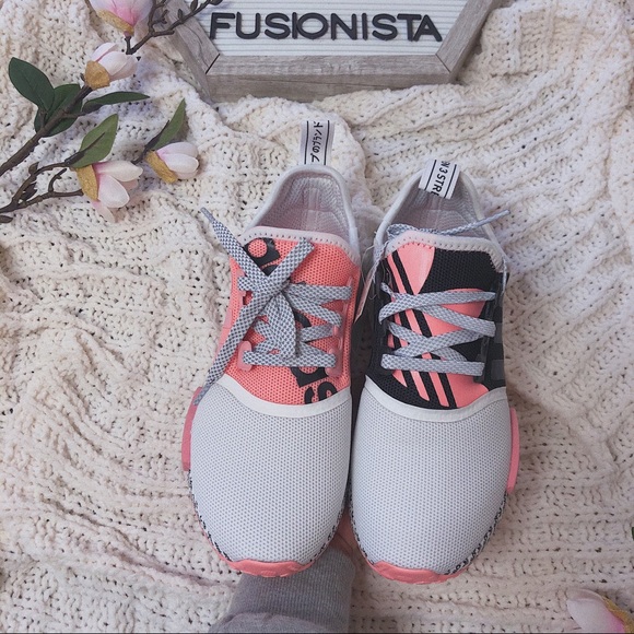 ‼️sold‼️ Adidas NMD R1 Black/Pink Adidas Letters - Picture 9 of 13